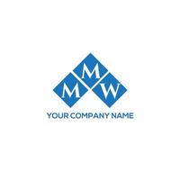 MMW letter logo design on WHITE background. MMW creative initials letter logo concept. MMW letter design. vector
