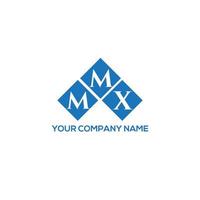 diseño de logotipo de letra mmx sobre fondo blanco. concepto de logotipo de letra de iniciales creativas mmx. diseño de letras mmx. vector
