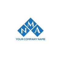 NMA letter logo design on WHITE background. NMA creative initials letter logo concept. NMA letter design. vector