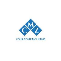 CMZ letter logo design on WHITE background. CMZ creative initials letter logo concept. CMZ letter design. vector
