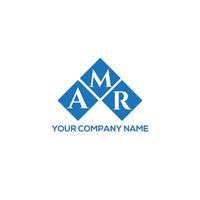 AMR letter logo design on WHITE background. AMR creative initials letter logo concept. AMR letter design. vector