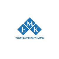 EMK letter logo design on WHITE background. EMK creative initials letter logo concept. EMK letter design. vector