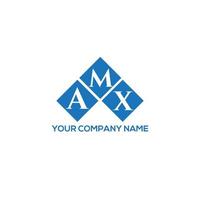 AMX letter logo design on WHITE background. AMX creative initials letter logo concept. AMX letter design. vector