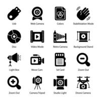 digital art and drawing icons set isolated on white background vector