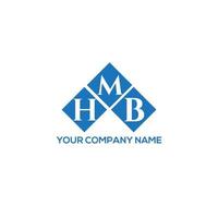 HMB letter logo design on WHITE background. HMB creative initials letter logo concept. HMB letter design. vector