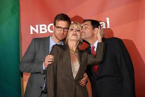 LOS ANGELES, JAN 15 - Sean Kleier, Joanna Cassidy, Andy Buckley at the NBCUniversal Cable TCA Winter 2015 at a The Langham Huntington Hotel on January 15, 2015 in Pasadena, CA photo