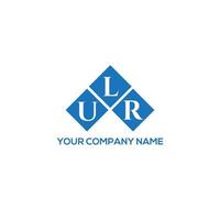 ULR letter logo design on WHITE background. ULR creative initials letter logo concept. ULR letter design. vector