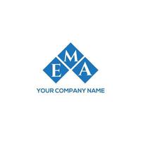 EMA letter logo design on WHITE background. EMA creative initials letter logo concept. EMA letter design. vector
