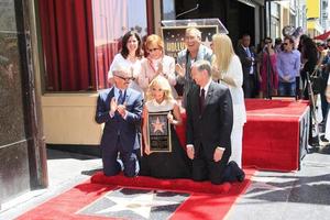 LOS ANGELES, JUL 24 -  Carol Burnett, Kristin Chenoweth, Kenny Ortega at the Kristin Chenoweth Hollywood Walk of Fame Star Ceremony at the Hollywood Blvd on July 24, 2015 in Los Angeles, CA photo