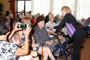 LOS ANGELES, JUL 27 - Norbert Wagner, Pam Kay at the Norbert Wagner Wish of a Lifetime Pam Kay and the Tap Chicks Performance at the Brookdale Senior Living Center on July 27, 2016 in Loma Linda, CA photo