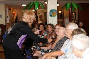 LOS ANGELES, JUL 27 - Norbert Wagner, Pam Kay at the Norbert Wagner Wish of a Lifetime Pam Kay and the Tap Chicks Performance at the Brookdale Senior Living Center on July 27, 2016 in Loma Linda, CA photo