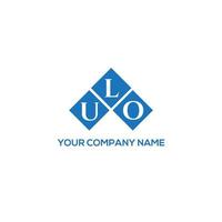 ULO letter logo design on WHITE background. ULO creative initials letter logo concept. ULO letter design. vector