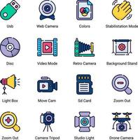 digital art and drawing icons set isolated on white background vector