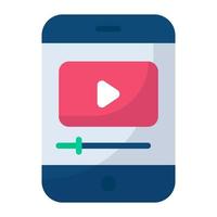 video streaming flat icon , photography and digital art flat vector design