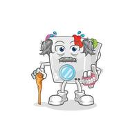 washing machine cartoon mascot vector