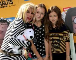 LOS ANGELES, NOV 1 - Betsy Johnson, grandchildren at the The Peanuts Movie Los Angeles Premiere at the Village Theater on November 1, 2015 in Westwood, CA photo