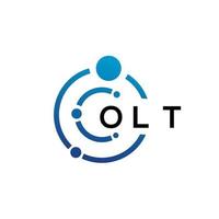 OLT letter technology logo design on white background. OLT creative initials letter IT logo concept. OLT letter design. vector