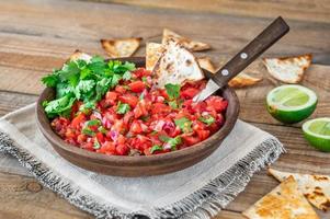 Bowl of salsa photo