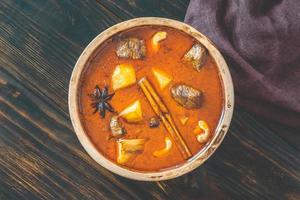 Bowl of Massaman curry photo