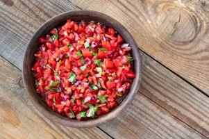 Bowl of salsa photo