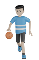 3D-geïsoleerde man die sportactiviteit doet png