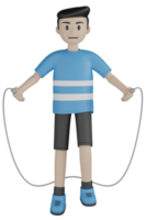 3d Isolated Man doing sports activity png