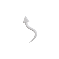 3d Isolated White Arrow png