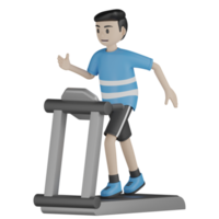 3d Isolated Man doing sports activity png