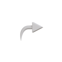 3d Isolated White Arrow png