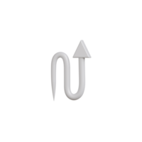 3d Isolated White Arrow png