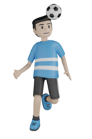 3D homem isolado fazendo atividade esportiva png