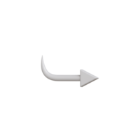 3d Isolated White Arrow png