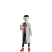 3D-geïsoleerde arts met snelli png