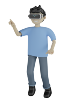 3d hombre aislado haciendo actividad png