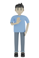 3d Isolated Man doing Activity png