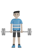 3d Isolated Man doing Sport Activity png