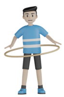 3d Isolated Man doing Sport Activity png
