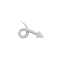 3d Isolated White Arrow png