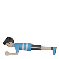 3d Isolated Man doing sports activity png