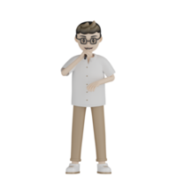 3D isolierter Mann singt png