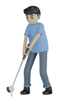 3d Man doing Activity png