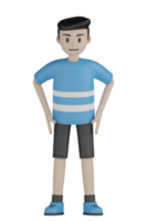 3d Isolated Man doing sports activity png