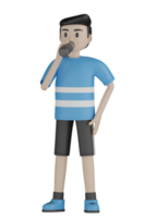 3d Isolated Man doing Sport Activity png