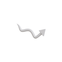 Flèche blanche isolée 3d png