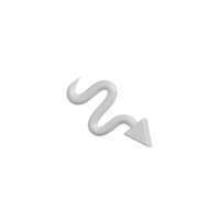 3D isolierter weißer Pfeil png