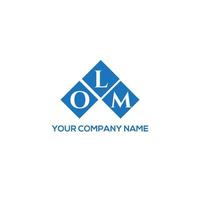 OLM letter logo design on WHITE background. OLM creative initials letter logo concept. OLM letter design. vector