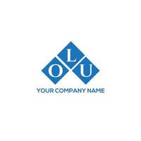 OLU creative initials letter logo concept. OLU letter design.OLU letter logo design on WHITE background. OLU creative initials letter logo concept. OLU letter design. vector