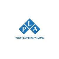 PLA letter logo design on WHITE background. PLA creative initials letter logo concept. PLA letter design. vector