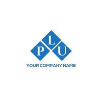 PLU letter logo design on WHITE background. PLU creative initials letter logo concept. PLU letter design. vector