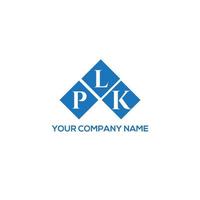 PLK letter logo design on WHITE background. PLK creative initials letter logo concept. PLK letter design. vector